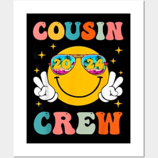 Groovy Cousin Crew 2024 Summer Vacation Beach Family Posters and Art